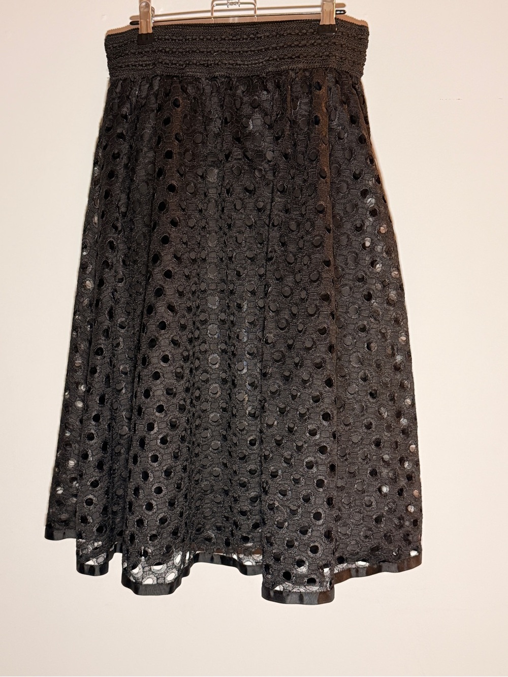 Metro Wear Black Eyelet Circle Skirt